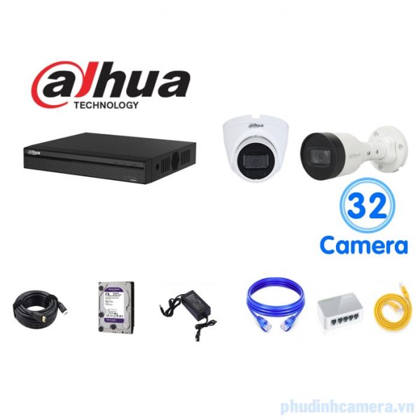 Trọn bộ 32 Camera IP DAHUA FULL HD